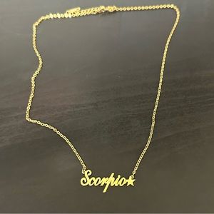 Scorpio gold necklace